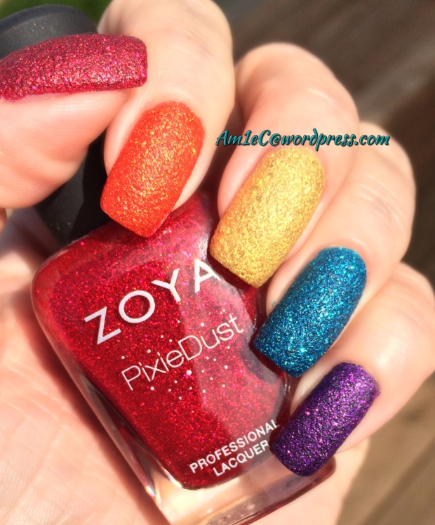 Zoya Pixie Dist Rainbow mani