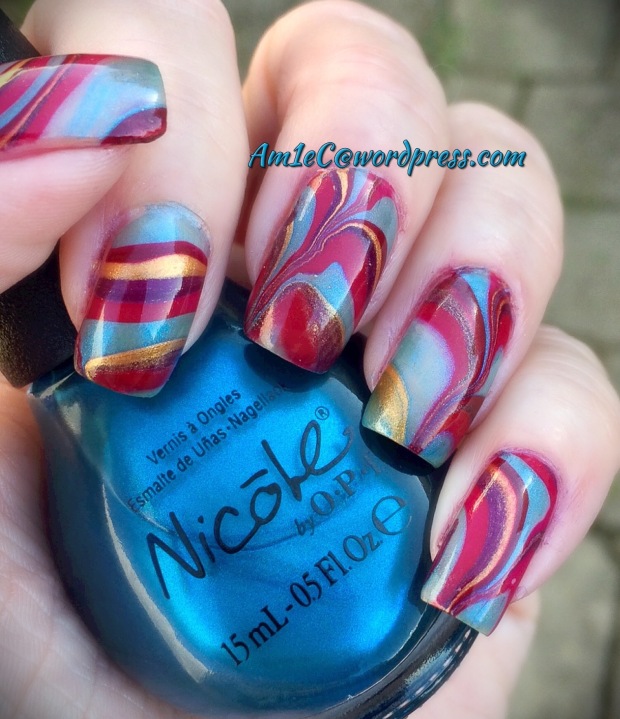 an OPI water marble 
